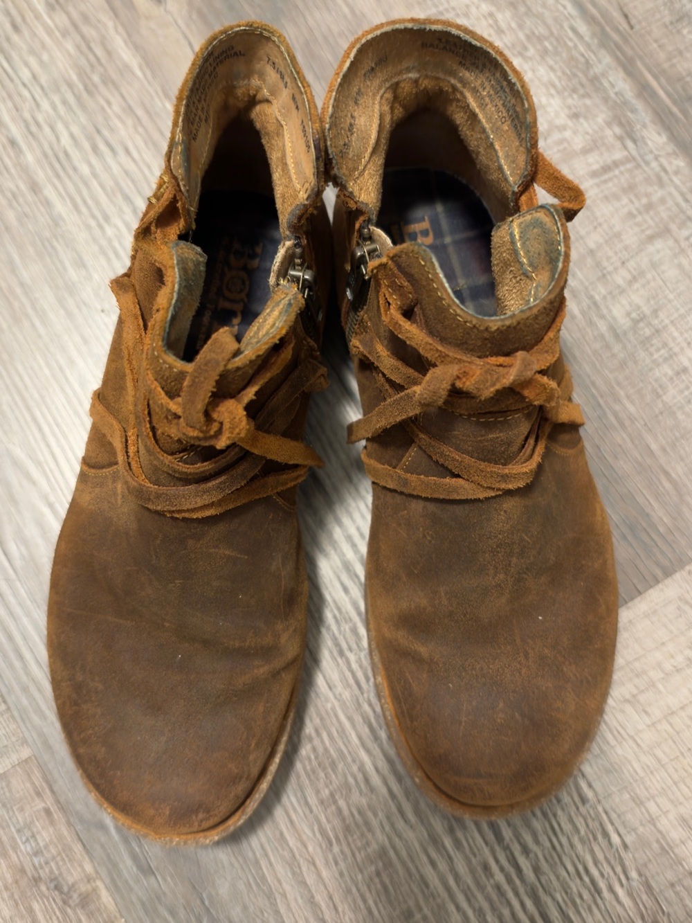 Born Brown Suede Ankle Booties